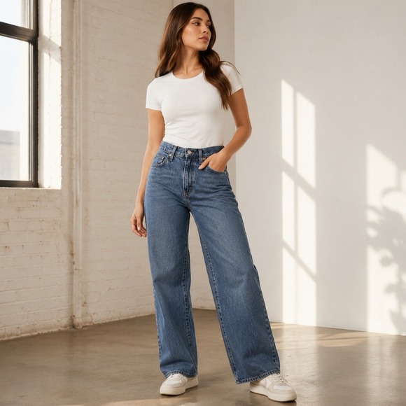 Levi's Denim - Levis Jeans Womens 27x31 '94 Baggy High Rise Relaxed Loose Straight Seamed 90s